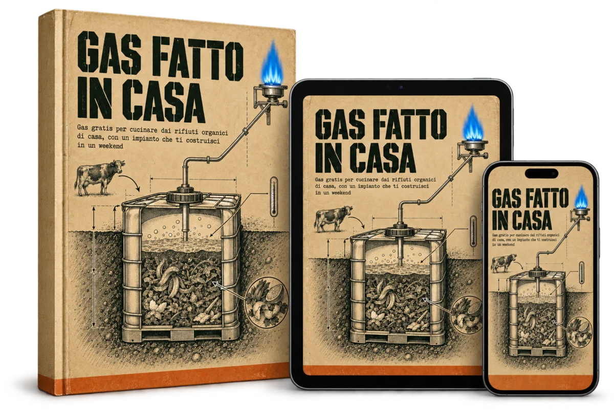 Gas Fatto in Casa su libro, tablet e telefono